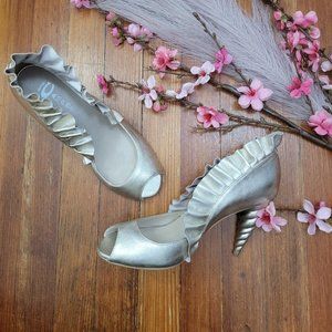 Jeffrey Campbell Michelle Unicorn Princess Gold Heels